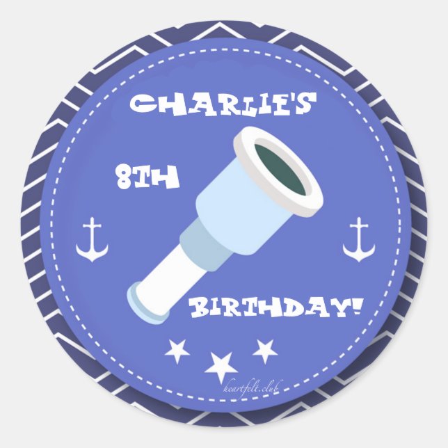 Pegatina Redonda Pegatinas de vidrio espía (Anverso)