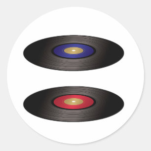 Pegatina Redonda Pegatinas de Vinyl Records