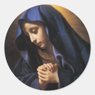 Pegatina Redonda Pegatinas de Virgin Mary