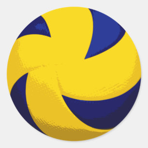Pegatina Redonda Pegatinas de voleibol espiral