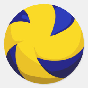 Pegatina Redonda Pegatinas de voleibol espiral (suave)