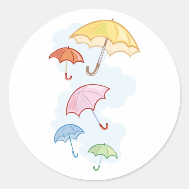 Pegatina Redonda Pegatinas de Wedding Shower (Anverso)