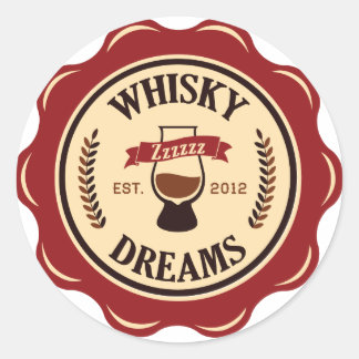 Pegatina Redonda Pegatinas de Whisky Dreams