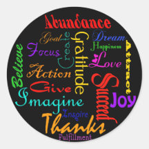 Pegatinas de Word Collage motivacionales