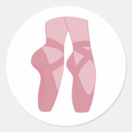 Pegatina Redonda Pegatinas de zapatos de Pointe