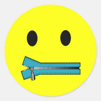 Pegatina Redonda 'PEGATINAS de zip it FACE