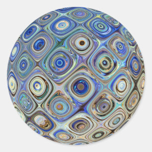 Pegatina Redonda pegatinas deco azules