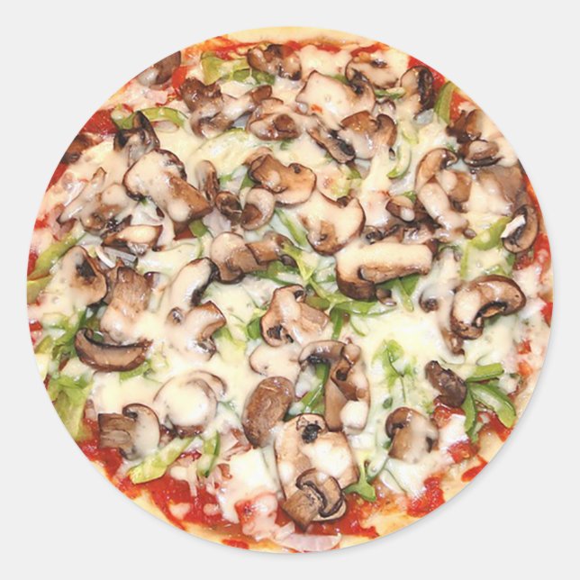 Pegatina Redonda Pegatinas Deep Dish Pizza h (Anverso)
