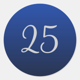 Pegatina Redonda pegatinas del 25° Aniversario del Boda