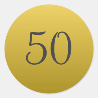 Pegatina Redonda pegatinas del 50° Aniversario del Boda
