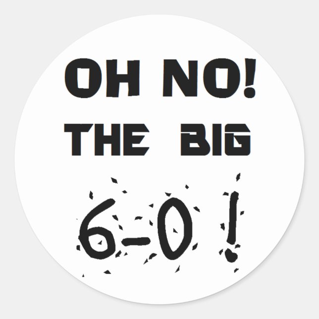 Pegatina Redonda pegatinas del "60 aniversario" (Anverso)