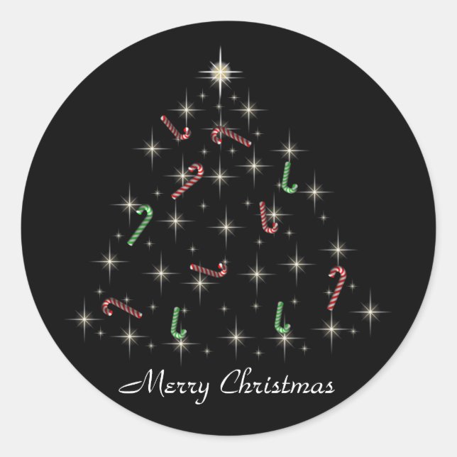 Pegatina Redonda Pegatinas del árbol de Twinkle (Anverso)