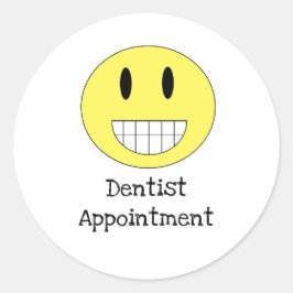 Pegatina Redonda Pegatinas del calendario de citas para dentistas