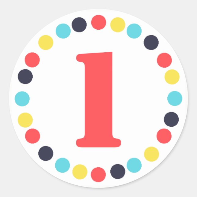 Pegatina Redonda Pegatinas del Carnaval {Círculo} (Anverso)