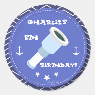 Pegatina Redonda Pegatinas del catalejo