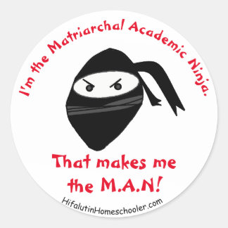 Pegatina Redonda Pegatinas del colegio doméstico