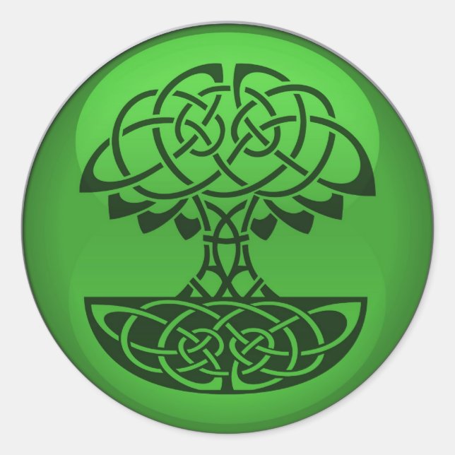 Pegatina Redonda Pegatinas del Consejo Verde (Anverso)