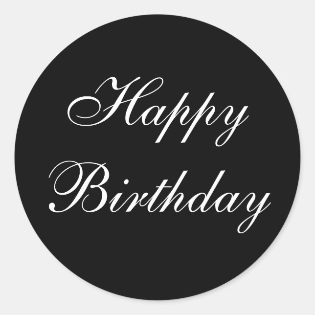 Pegatina Redonda Pegatinas del cumpleaños feliz (Anverso)