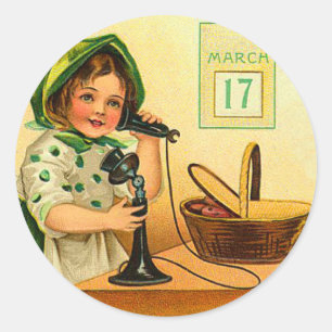 Pegatina Redonda Pegatinas del día de St Patrick