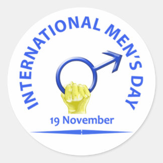 Pegatina Redonda Pegatinas del Día del Hombre