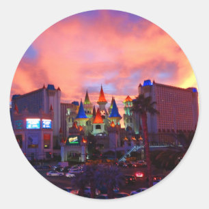 Pegatina Redonda Pegatinas del Excalibur Hotel #4
