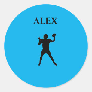 Pegatina Redonda Pegatinas del fútbol con nombre personalizado