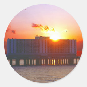 Pegatina Redonda Pegatinas Del Hotel Flagship