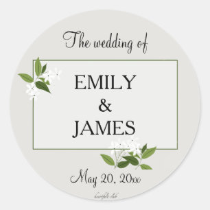 Pegatina Redonda Pegatinas del jazmín