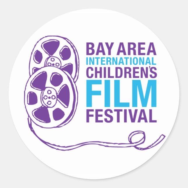 Pegatina Redonda PEGATINAS del logo de BAICFF (Anverso)