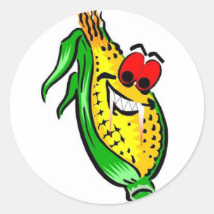 Pegatina Redonda Pegatinas del Mal Corn