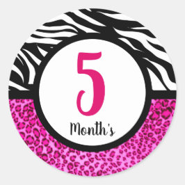 Pegatina Redonda Pegatinas del Mes del Bebé