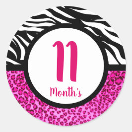 Pegatina Redonda Pegatinas del Mes del Bebé