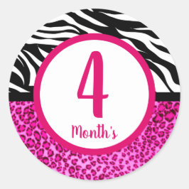 Pegatina Redonda Pegatinas del Mes del Bebé