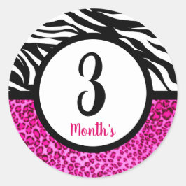 Pegatina Redonda Pegatinas del Mes del Bebé