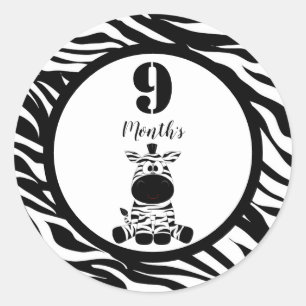 Pegatina Redonda Pegatinas del Mes del Bebé