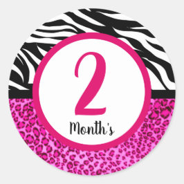 Pegatina Redonda Pegatinas del Mes del Bebé