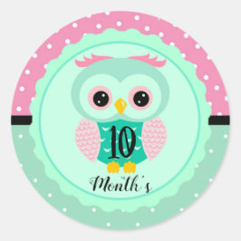 Pegatina Redonda Pegatinas del Mes del Bebé