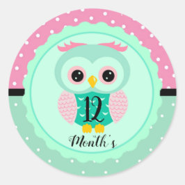 Pegatina Redonda Pegatinas del Mes del Bebé