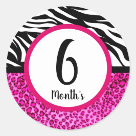 Pegatina Redonda Pegatinas del Mes del Bebé