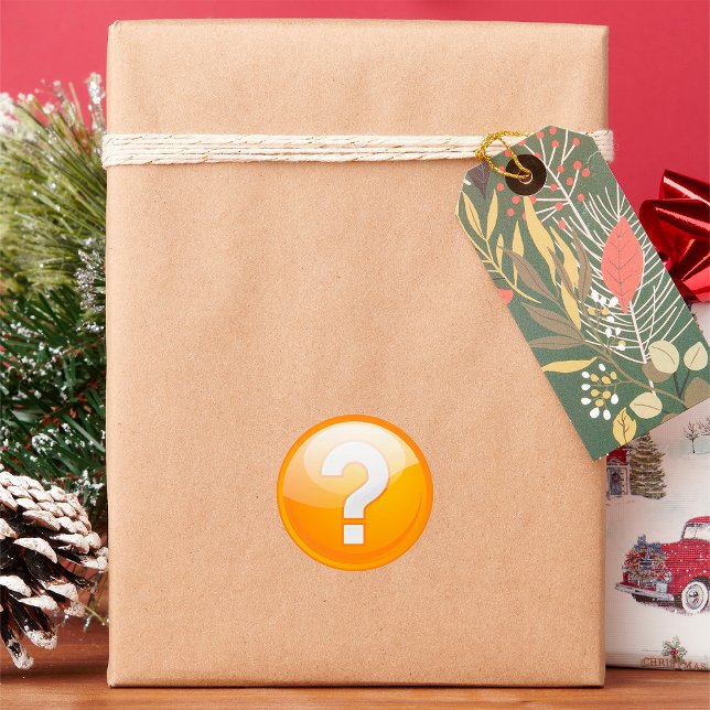 Pegatina Redonda Pegatinas del naranja de interrogación (Subido por el creador)