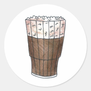 Pegatina Redonda Pegatinas del NYC Egg Cream Root Beer Floers