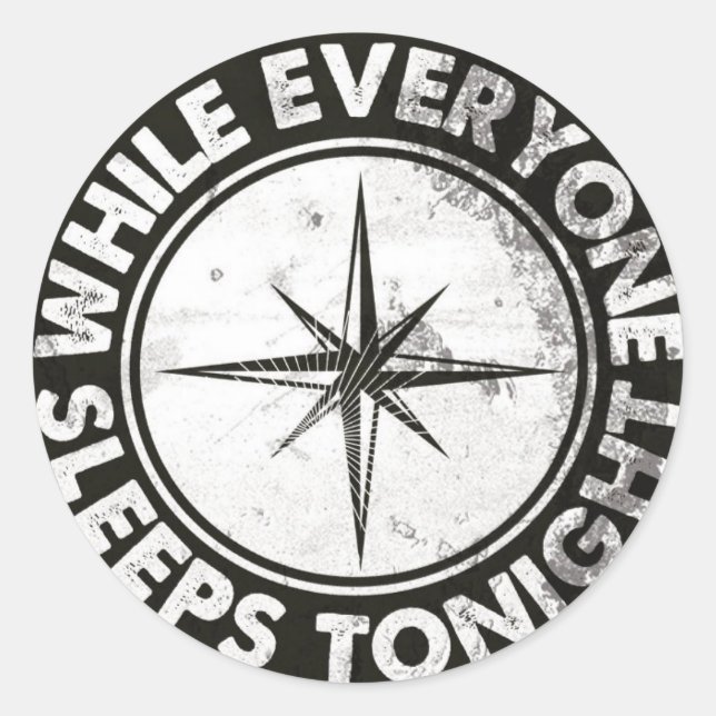 Pegatina Redonda Pegatinas del OESTE (Anverso)