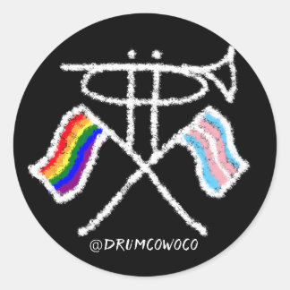 Pegatina Redonda Pegatinas del Orgullo DCWC - Marcha con orgullo MA