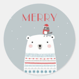 Pegatina Redonda Pegatinas del Oso Polar