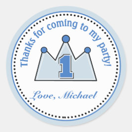 Pegatina Redonda Pegatinas del Partido del Cumpleaños del Príncipe