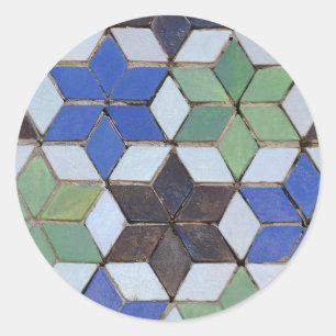 Pegatina Redonda Pegatinas del Patrón Estrella Moro