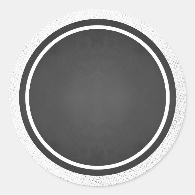Pegatina Redonda Pegatinas del personalizable Blank Faux Chalkboard (Anverso)