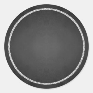 Pegatina Redonda Pegatinas del personalizable Blank Faux Chalkboard