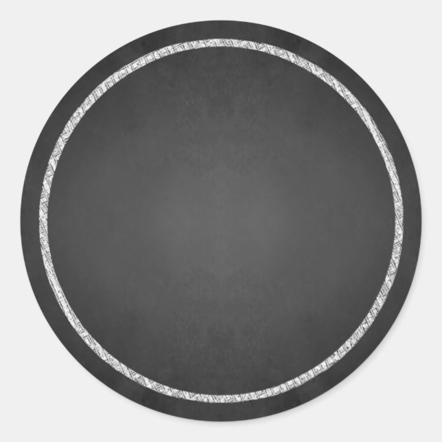 Pegatina Redonda Pegatinas del personalizable Blank Faux Chalkboard (Anverso)