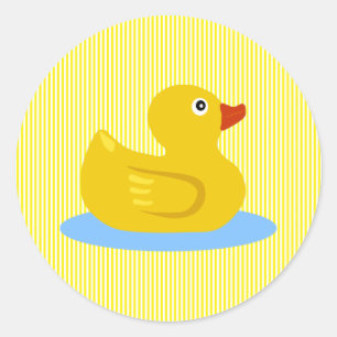 Pegatina Redonda Pegatinas del personalizable Rubber Ducky